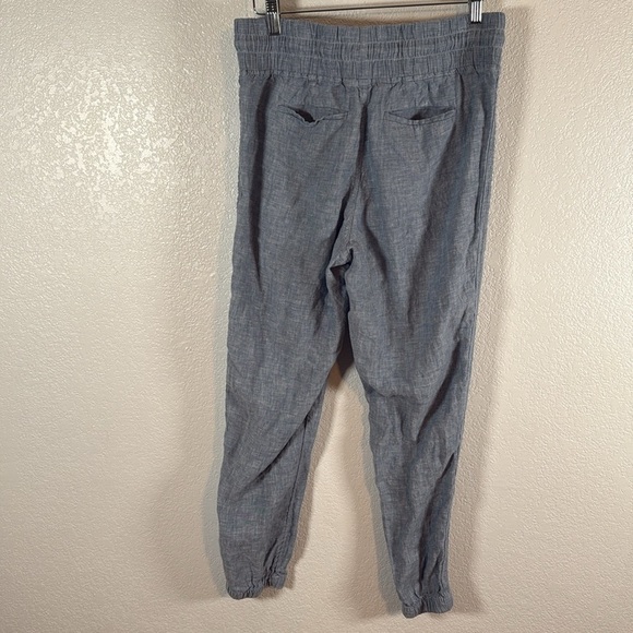 Athleta Chambray Cabo Linen Jogger Pull On Size 6 - Picture 3 of 8